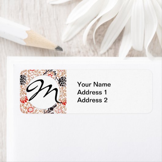 William Morris Grafton Botanic Art Design Etiket (Insitu)