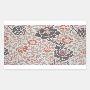 William Morris Grafton Botanic Art Design Rechthoekige Sticker
