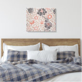 William Morris Grafton Botanische Kunst Design Canvas Afdruk (Insitu (Slaapkamer))
