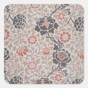 William Morris Grafton Botanische Kunst Design Vierkante Sticker