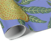 William Morris Granaatappel Blauw Kleurrijk Behang Cadeaupapier (Rol Hoek)