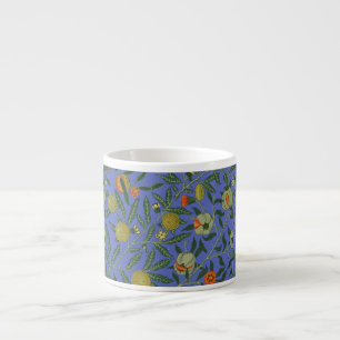 William Morris Granaatappel Blauw Kleurrijk Behang Espresso Kop