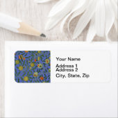 William Morris Granaatappel Blauw Kleurrijk Behang Etiket (Insitu)