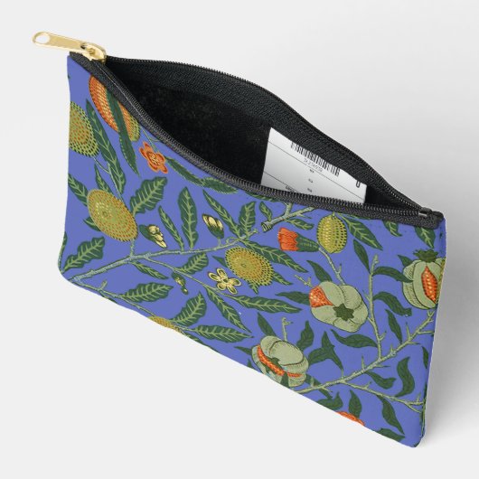William Morris Granaatappel Blauw Kleurrijk Behang Etui (Open)