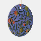 William Morris Granaatappel Blauw Kleurrijk Behang Keramisch Ornament (Rechts)