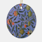 William Morris Granaatappel Blauw Kleurrijk Behang Keramisch Ornament (Links)