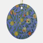 William Morris Granaatappel Blauw Kleurrijk Behang Keramisch Ornament (Links)