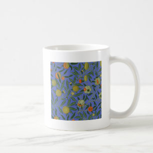 William Morris Granaatappel Blauw Kleurrijk Behang Koffiemok