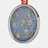 William Morris Granaatappel Blauw Kleurrijk Behang Metalen Ornament (Links)