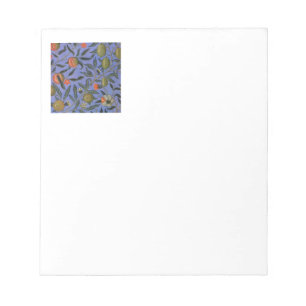 William Morris Granaatappel Blauw Kleurrijk Behang Notitieblok