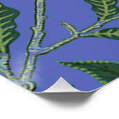 William Morris Granaatappel Blauw Kleurrijk Behang Perfect Poster (Hoek)