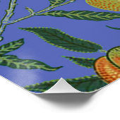 William Morris Granaatappel Blauw Kleurrijk Behang Perfect Poster (Hoek)