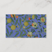 William Morris Granaatappel Blauw Kleurrijk Behang Visitekaartje (Achterkant)
