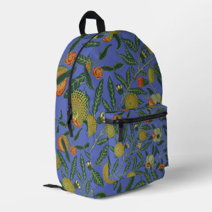 William Morris Granaatappel Blauwe Kleurrijke Beha Bedrukte Rugzak