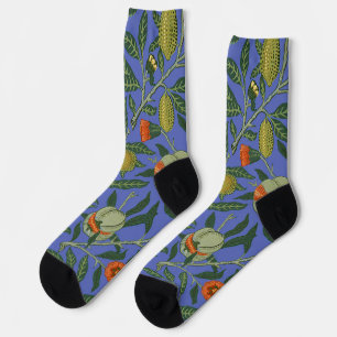 William Morris Granaatappel Blauwe Kleurrijke Beha Sokken