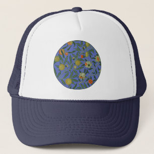 William Morris Granaatappel Blauwe Kleurrijke Beha Trucker Pet