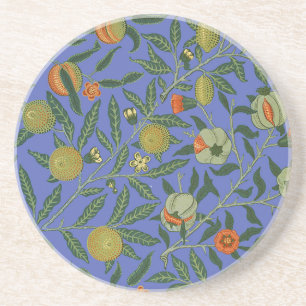 William Morris Granaatappel Blauwe Kleurrijke Beha Zandsteen Onderzetter