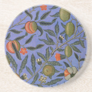William Morris Granaatappel Blauwe Kleurrijke Beha Zandsteen Onderzetter