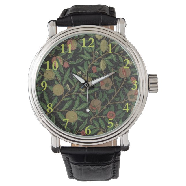 William Morris Granaatappel Classic Fruit Horloge (Voorkant)