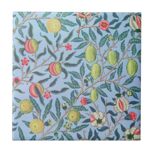 William Morris Granaatappel Pastel Fruit Patroon Tegeltje