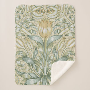 William Morris Granaatappel Patroon Antiek Lelie Sherpa Deken