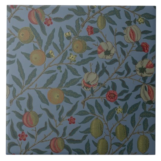 William Morris Granaatappel Pattern Tegeltje (Voorkant)