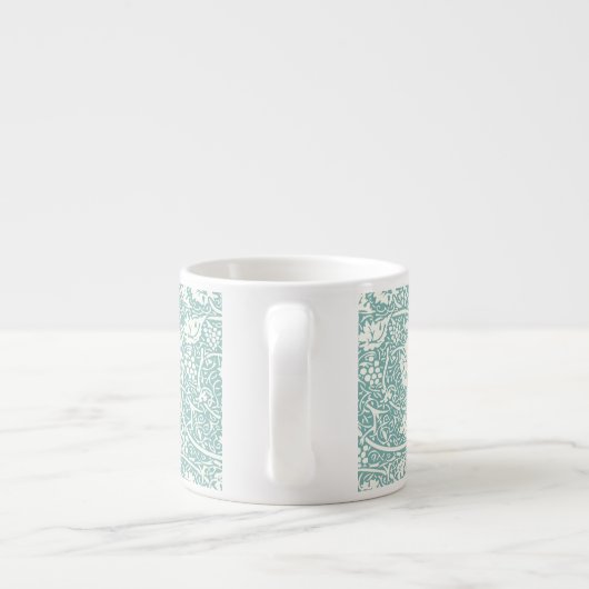 William Morris Grape Pattern Blauwgroen Turquoise Espresso Kop (Achterkant)