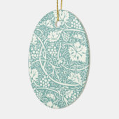 William Morris Grape Pattern Blauwgroen Turquoise Keramisch Ornament (Links)