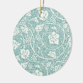 William Morris Grape Pattern Blauwgroen Turquoise Keramisch Ornament (Links)