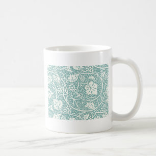 William Morris Grape Pattern Blauwgroen Turquoise Koffiemok