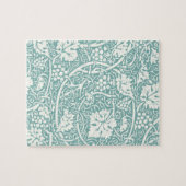 William Morris Grape Pattern Blauwgroen Turquoise Legpuzzel (Horizontaal)
