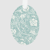 William Morris Grape Pattern Blauwgroen Turquoise Ornament (achterkant)
