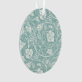 William Morris Grape Pattern Blauwgroen Turquoise Ornament (voorkant)