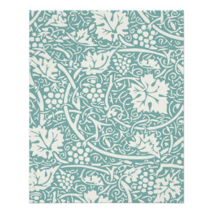 William Morris Grape Pattern Blauwgroen Turquoise Perfect Poster