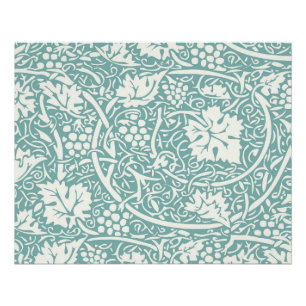 William Morris Grape Pattern Blauwgroen Turquoise Perfect Poster