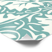 William Morris Grape Pattern Blauwgroen Turquoise Perfect Poster (Hoek)