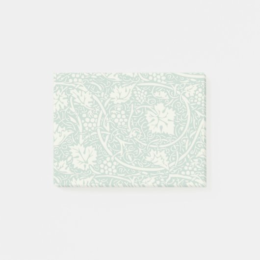 William Morris Grape Pattern Blauwgroen Turquoise Post-it® Notes (Voorkant)