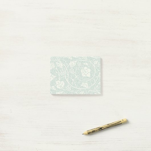 William Morris Grape Pattern Blauwgroen Turquoise Post-it® Notes (Op bureau)