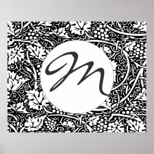 William Morris Grape Pattern Wallpaper Poster