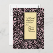 William Morris Grapevine Blad Patroon Briefkaart (Voorkant / Achterkant)