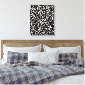 William Morris Grapevine Blad Patroon Canvas Afdruk (Insitu (Slaapkamer))