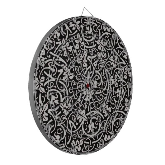 William Morris Grapevine Blad Patroon Dartbord (Voorkant Links)