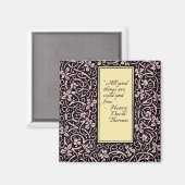 William Morris Grapevine Blad Patroon Magneet (Voorkant / Achterkant)