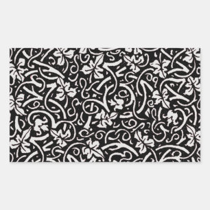 William Morris Grapevine Blad Patroon Rechthoekige Sticker