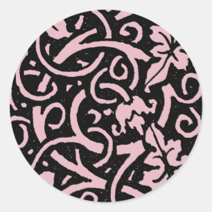 William Morris Grapevine Blad Patroon Ronde Sticker