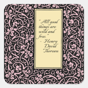 William Morris Grapevine Blad Patroon Vierkante Sticker