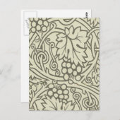 William Morris Grapevine Sage Wallpaper Briefkaart (Voorkant / Achterkant)