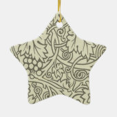 William Morris Grapevine Sage Wallpaper Keramisch Ornament (Achterkant)
