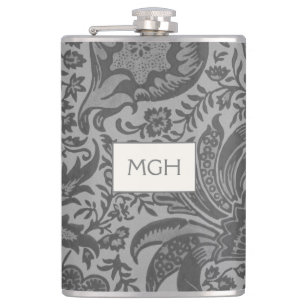  William Morris Gray Botanical Flask Heupfles