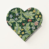 William Morris Green Floral Pattern Notitieboek (Achterkant)